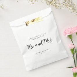 Wünschenswert Schwarz-weiße Gastgeschenk Hochzeit- Geschenktütchen