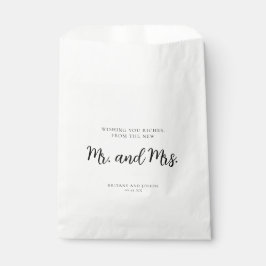 Wünschenswert Schwarz-weiße Gastgeschenk Hochzeit- Geschenktütchen