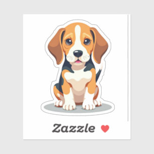 wünschenswerter Beagle, liebenswerter Flachstil, k Aufkleber