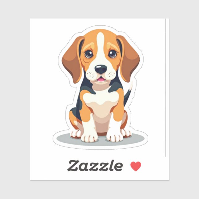 wünschenswerter Beagle, liebenswerter Flachstil, k Aufkleber (Blatt)