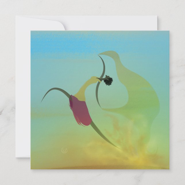 Wunschkarte "Lebe, ohne dich zu vergessen" (Vorderseite)