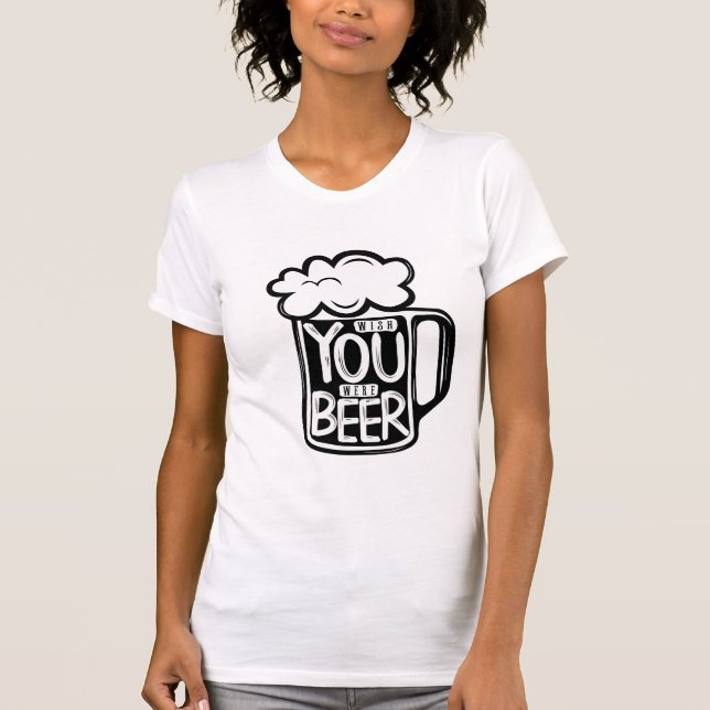 Wünschst du wärst Typografie T-Shirt (Vorderseite)