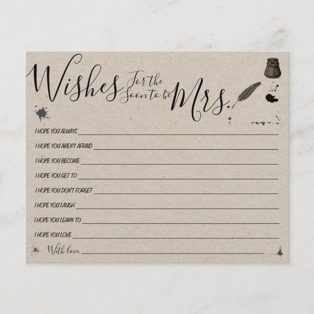 wünscht, dass der Bald Frau Brautparty-Karte wird Flyer (Vorne)