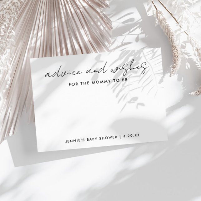 wünscht, dass die Mama eine Kinderdusche Minimalis Hinweiskarte (Von Creator hochgeladen)