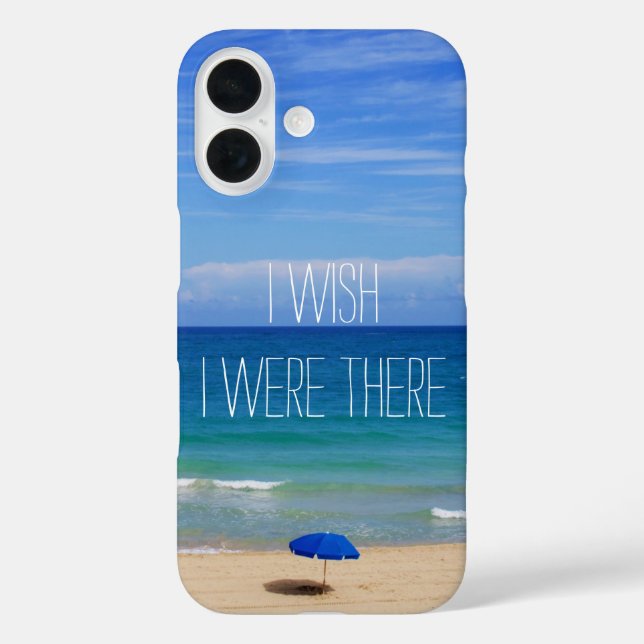 Wünscht, ich wäre da - Blue Beach Umbrella Case-Mate iPhone Hülle (Rückseite)