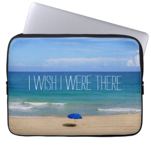 Wünscht, ich wäre da - Blue Beach Umbrella Laptopschutzhülle