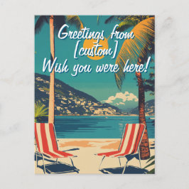 Wünscht, ihr wäret hier! Anpassbare Postkarte