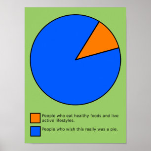 Wünschte es wäre ein Tortendiagramm Lustiger Poste Poster