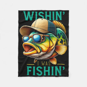 Wünschte ich wäre Angelnd Lustiger Angler Vater Fleecedecke