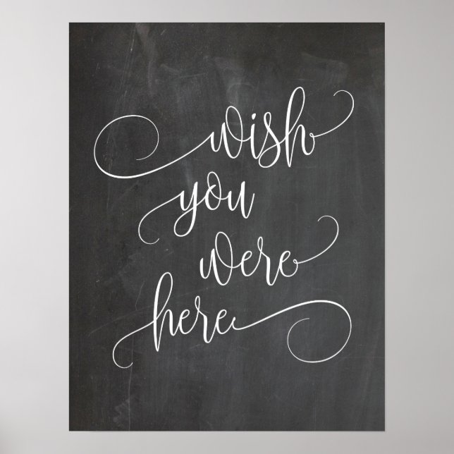 wünschten Sie wären hier Gedenktafel der Hochzeit  Poster (Vorne)