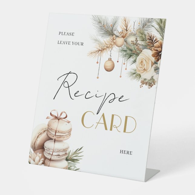 Wunschtisch für Weihnachten-Brautparty Sockelschild (Vorderseite)