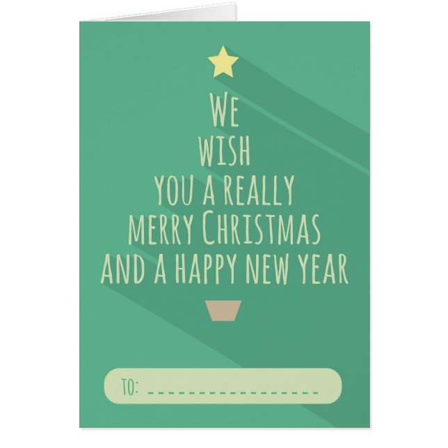 Wunschurlaub dekorativer Weihnachtsbaum (Vorne)