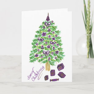 Wunschvolle Weihnachtsdekoration Weihnachtsbaum Feiertagskarte