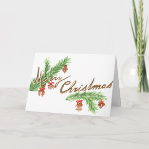 Wunschvolle Weihnachtsdekoration Weihnachtsbaum Feiertagskarte