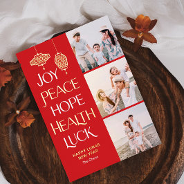 Wunschwörter FOIL Chinesischer Neujahrskarte Folien Feiertagskarte