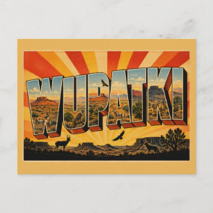 Wupatki Arizona High Desert Vulkanische Kunst Postkarte