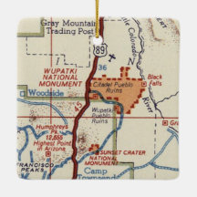 Wupatki National Monument Vintage Karte