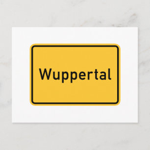 Wuppertal, Deutschland Road Sign Postkarte