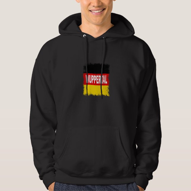 Wuppertal  Germany With German Flag Hoodie (Vorderseite)