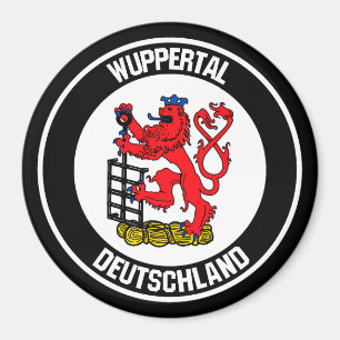 Wuppertal Round Emblem Magnet