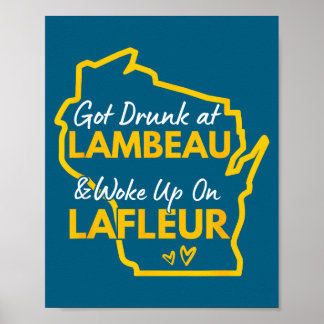 Wurde bei Lambeau betrunken und wachte auf Lafleur Poster