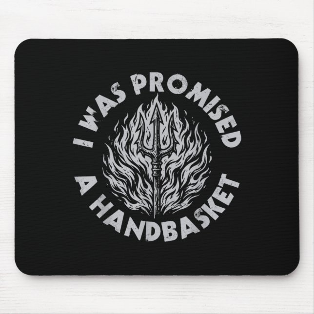 wurde ein Handkorb-Spaß bedrängte Pitchfork Mousepad (Vorne)