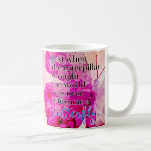 Wurde ein Schmetterlings-Zitat Tasse