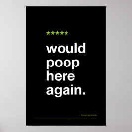WÜRDE HIER WIEDER KACEN – Lustiges Badezimmerposte Poster