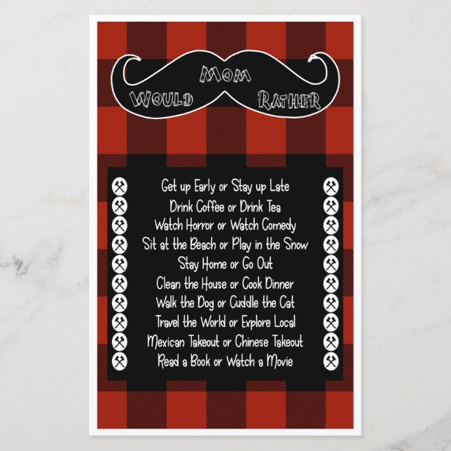 Würde Mama eher kleine Lumberjack Babydusche (Vorderseite)