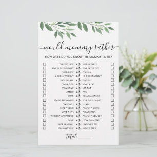 Würde Mami eher Baby Shower Spiel
