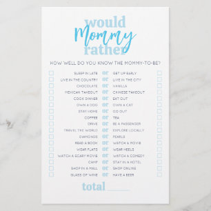 Würde Mommy etwas Light Blue Baby Duschspiel