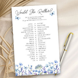 Würde sie eher blaues Wildblume Duschspiel