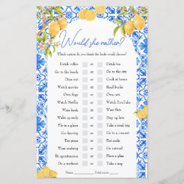 Würde sie eher Brautparty Game Lemon als angeheuer