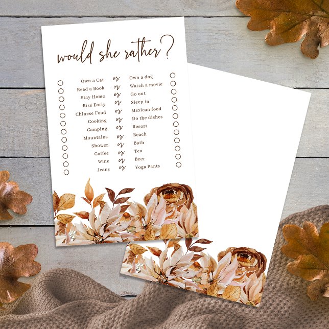 Würde sie eher Brautparty spielen (Would She Rather Bridal Shower Game
)