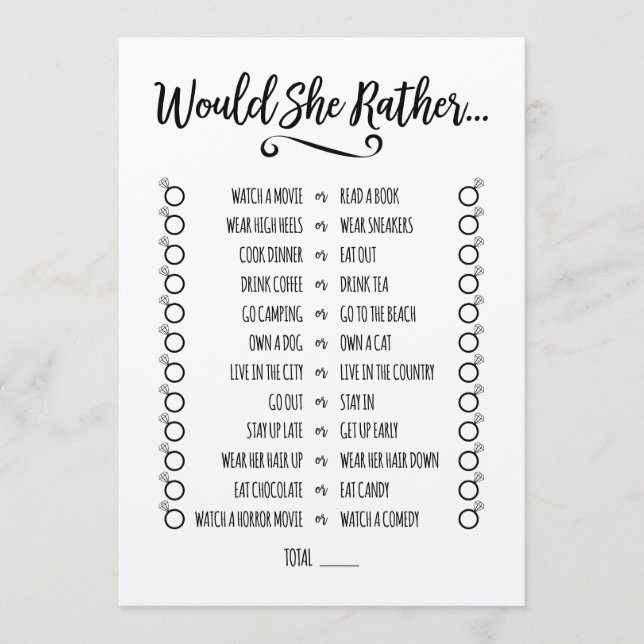 Würde sie eher Brautparty spielen Programm (Vorderseite)