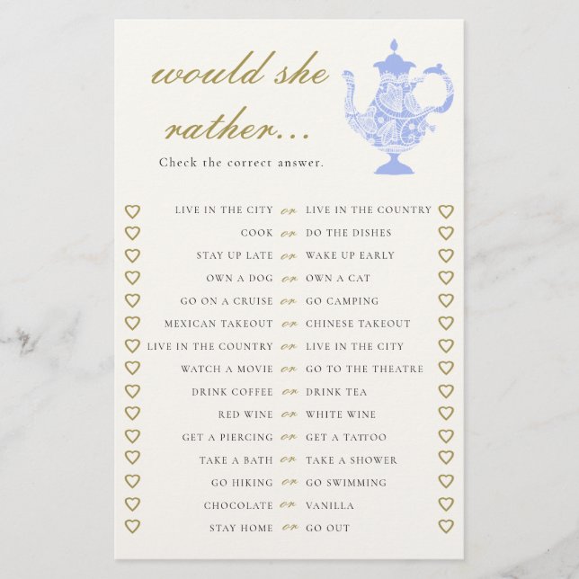 Würde sie eher Bridal Tea China Set Spitzen Elegan Flyer (Vorne)