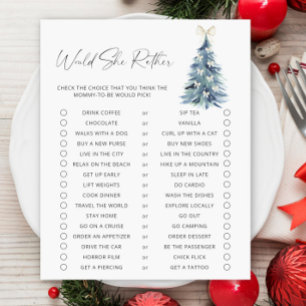 Würde sie eher ein Baby-Duschspiel machen