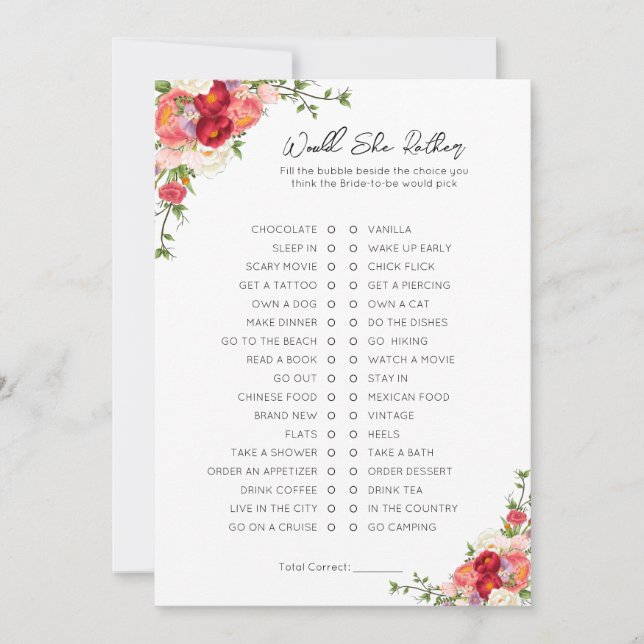 Würde sie eher ein Brautparty spielen Ankündigung (Vorderseite)