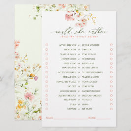 Würde sie eher Niedliche Wildblumen Bridal Game