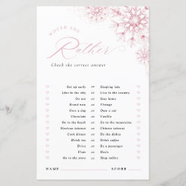 Würde sie eher Pink Snow in Love Brautparty