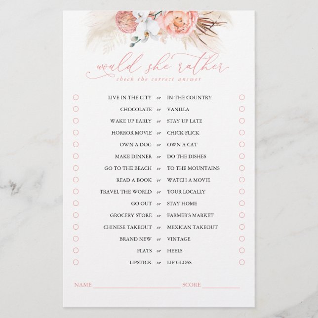 Würde sie eher rosa Bridal-Spiel mit der Flora spi (Vorderseite)
