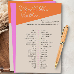 Würde sie eher rosa Orange Tricolor Dusche Spiel