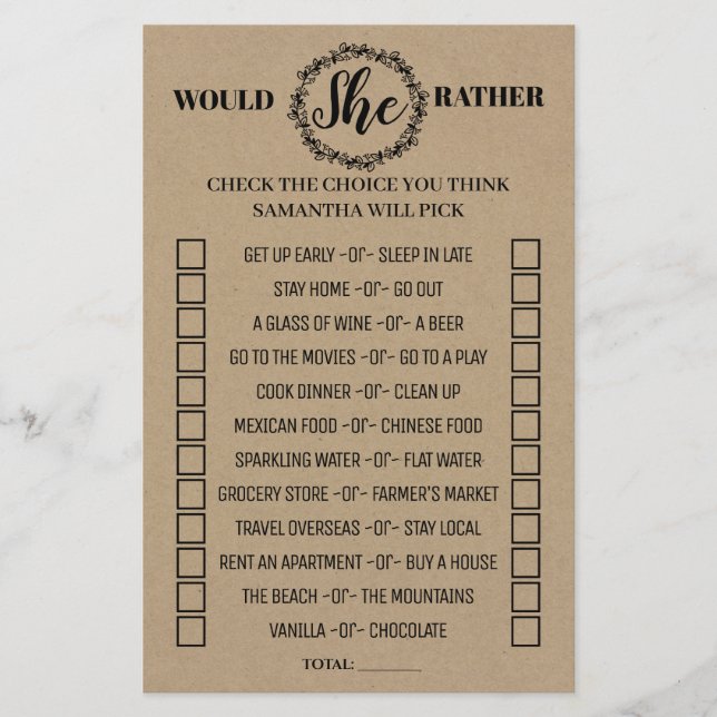 Würde sie eher rustikal duschen zweisprachiges Spi (Vorderseite)