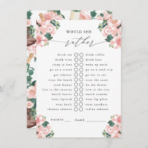 Würde sie eher Stiefel & Bubbly Party spielen Begleitkarte