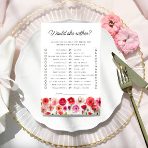 Würde sie eher Wildblume Brautparty Game