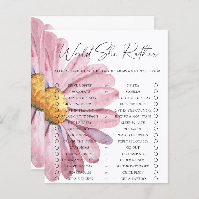 Würde sie eher Wildblume-Dissance-Spiel (Vorne/Hinten)