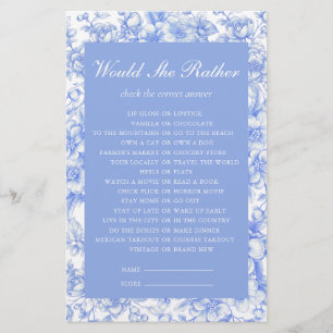 Würde sie etwas Niedliches Blue Bridal Game