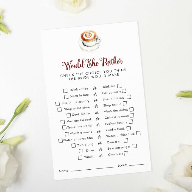 Würde sie lieber Brautparty spielen Latte Liebe Fl Flyer (Von Creator hochgeladen)