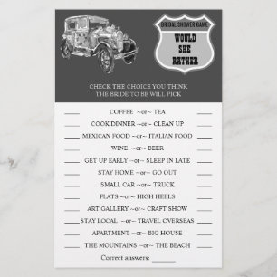 Würde sie lieber eine Duschkarte für das Auto hoch Flyer