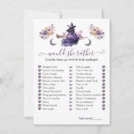 Würde sie lieber Hexe das Brautparty-Spiel treffen Einladung